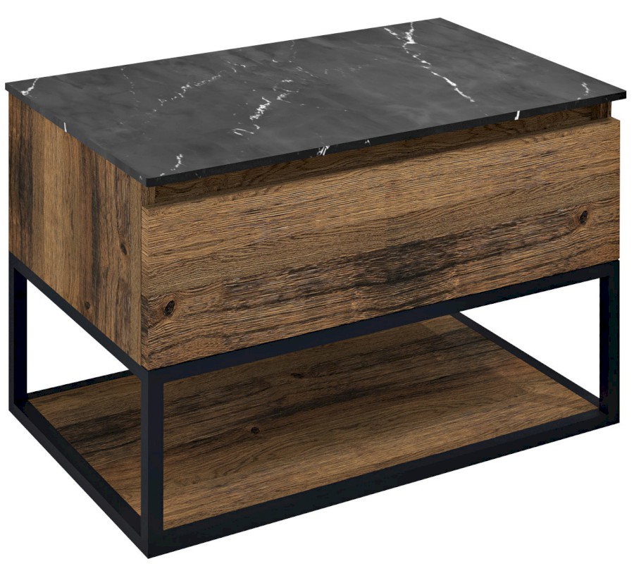 CG008-1919 (52924) SKARA umyvadlová skříňka 80x50x45cm, černá mat/dub collingwood CG008-1919