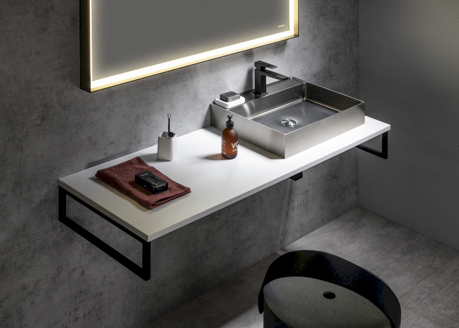 PLATO deska Rockstone 800x24x500mm, bílá mat PL080-0101