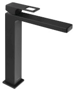 FORATA  stojánková umyvadlová baterie vysoká, prodloužená hubice, černá mat FT007/15