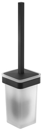 SAMOA WC štětka závěsná, mléčné sklo, černá mat A83314