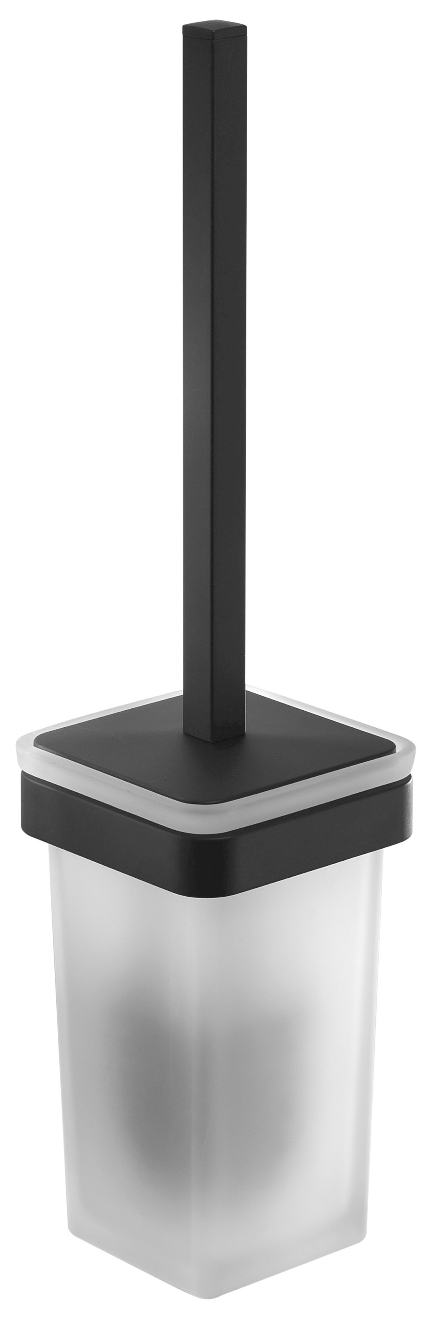 SAMOA WC štětka závěsná, mléčné sklo, černá mat A83314