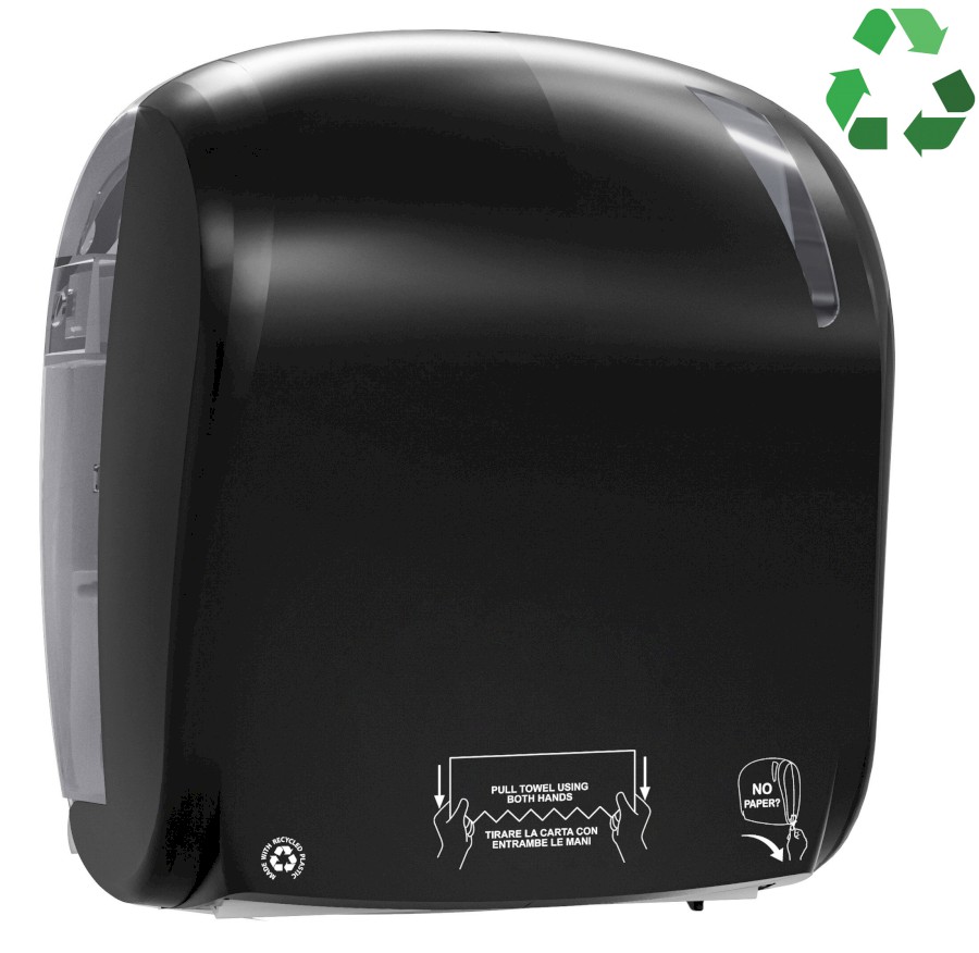 SKIN zásobník na papírové ručníky v roli, Autocut, 33x37,1x22,1cm, ABS, černá mat A88423BM