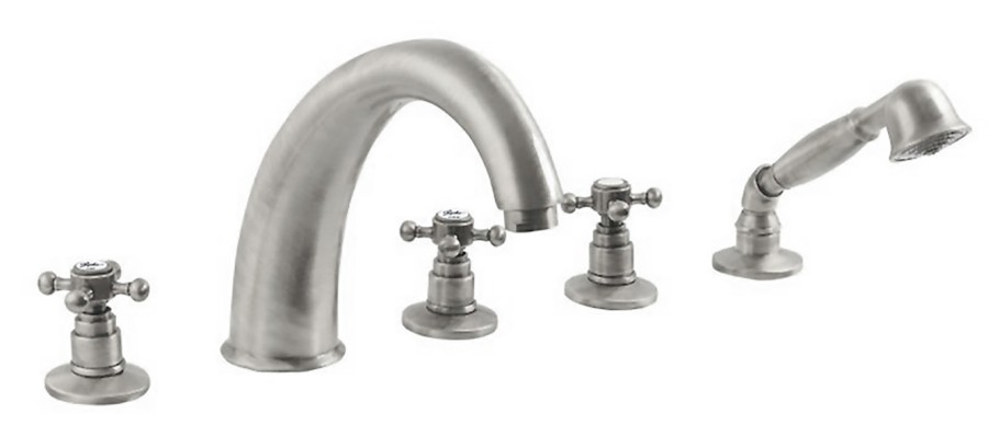 3318 (34762) ANTEA pětiprvková baterie na okraj vany, nikl 3318