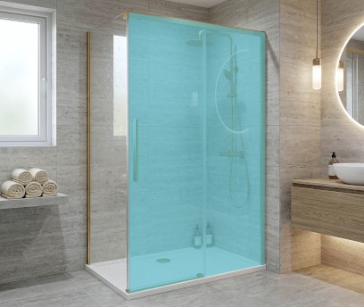LUXOR GOLD MATT boční stěna 1000mm, čiré sklo GU5610G