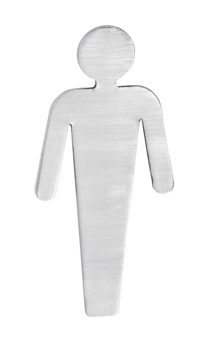 Cedule WC páni, 80x35x2mm, nerez mat XP131