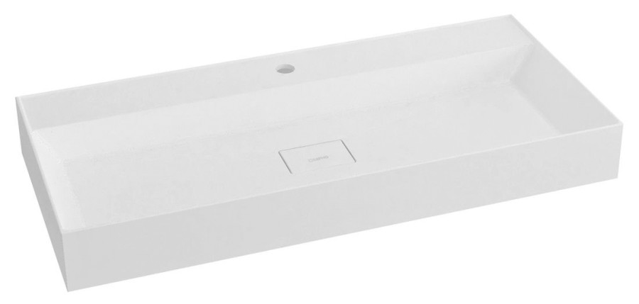 GU096 (42701) GODIVA umyvadlo, litý mramor, 96x44cm, bílá GU096