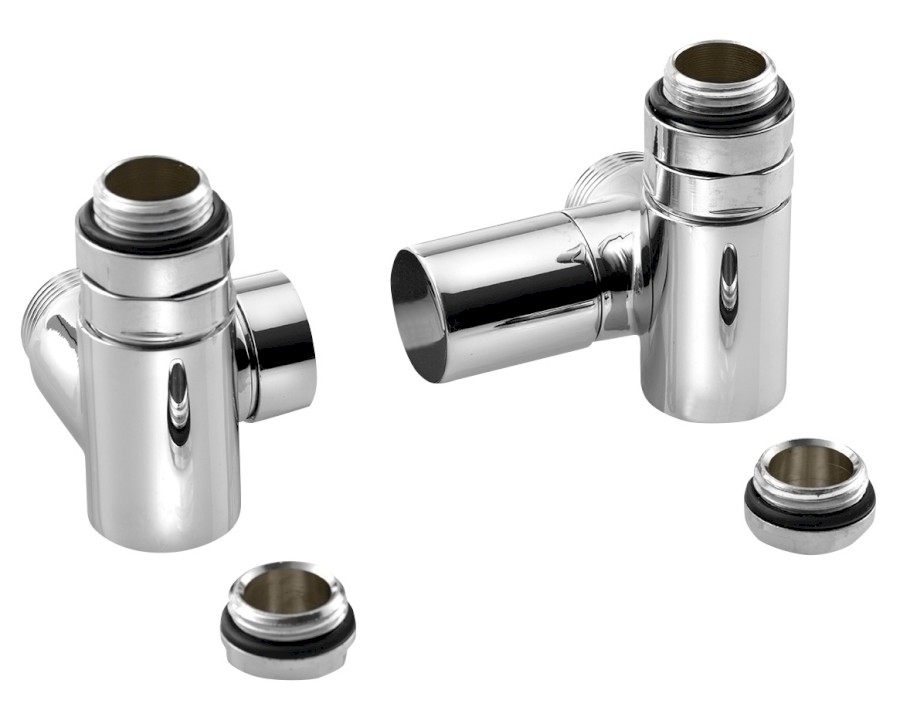 CORNER COMBI SIMPLY připojovací sada ventilů triaxiální, pravé provedení, chrom CP330S
