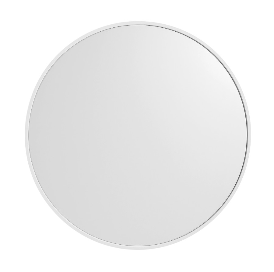 NOTION SLIM kulaté zrcadlo v rámu ø 60cm, bílá mat NT600W