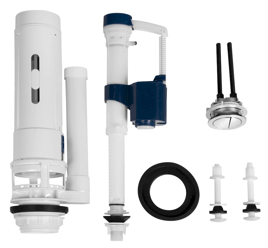 NDPC107V-1 (60442) Splachovací souprava s DUAL tlačítkem 49 mm, spodní napouštění 1/2