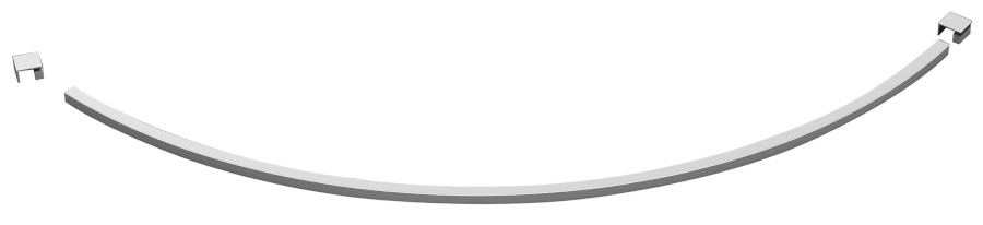 THRON čtvrtkruh přetoková lišta s koncovkami NDTL20