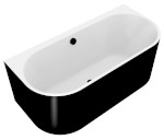 ASTRA DR MONOLITH nástěnná stojící vana 160x75x60cm, bílá/černá 34611MDRB