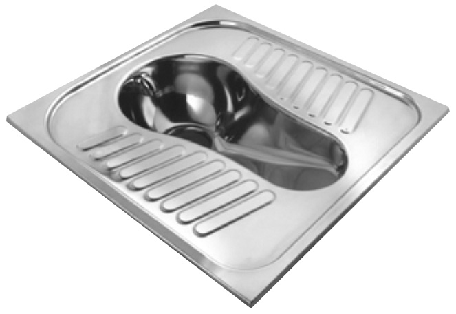 Turecké WC nášlapné 59,5x62,5cm, nerez lesk 13023.B