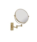 CO202488 (56399) GAIA kosmetické zrcátko závěsné, Ø 180mm, oboustranné, zlato mat CO202488