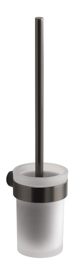 PI330381 (58197) PIRENEI WC štětka závěsná, mléčné sklo, gun metal PI330381