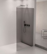 AL2116 (55257) ARCHITEX sada pro neviditelné uchycení skla, podlaha-stěna, 1610x2105mm, leštěný hliník AL2116