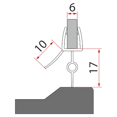 Spodní těsnění pro AQ6018 L/P (53 cm) NDAQ6018-01-2021