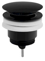 Umyvadlová výpust 5/4“, click-clack, velká zátka, 10-45mm, černá mat 7532.310.5X