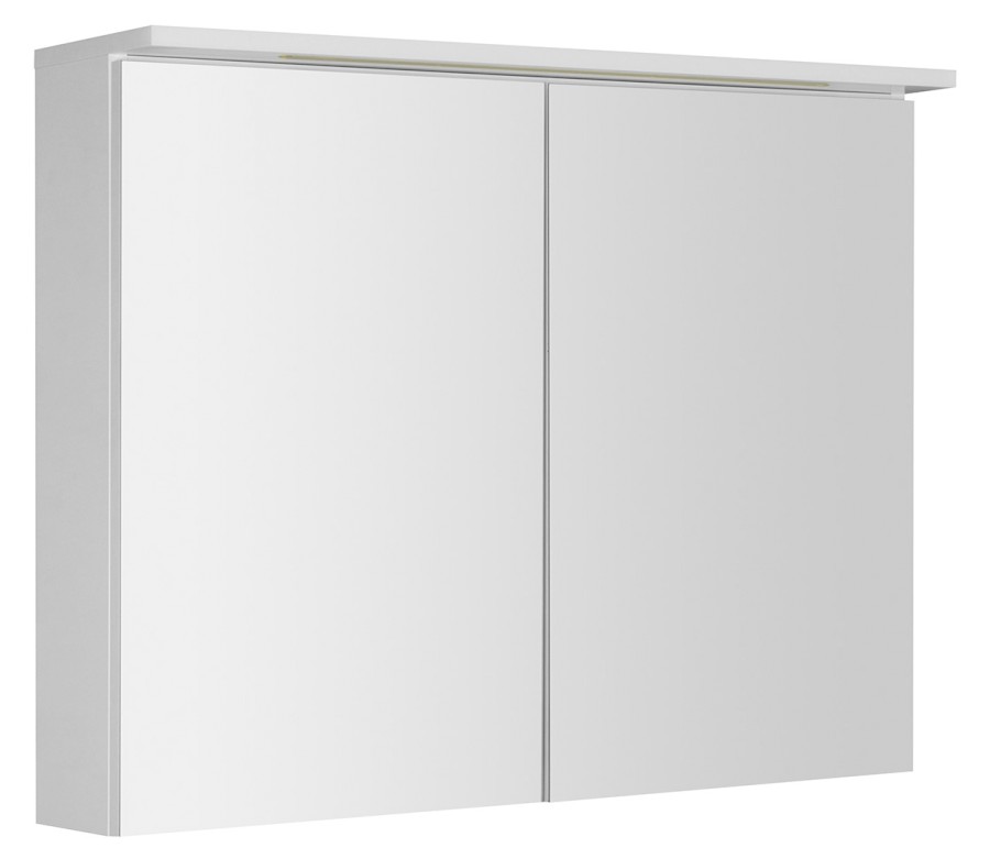 KAWA STRIP galerka s LED osvětlením 90x70x22cm, bílá WGL90S