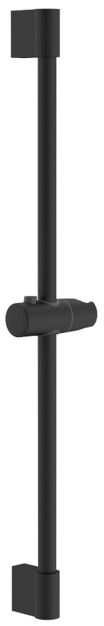 Sprchová tyč, posuvný držák, kulatá, 708mm, ABS/černá mat 1202-02B