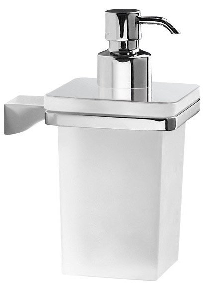 GLAMOUR dávkovač mýdla, 250 ml, mléčné sklo, chrom 5781