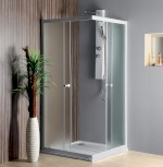 BTQ900 (31719) ALAIN čtvercová sprchová zástěna 900x900mm, sklo Brick BTQ900