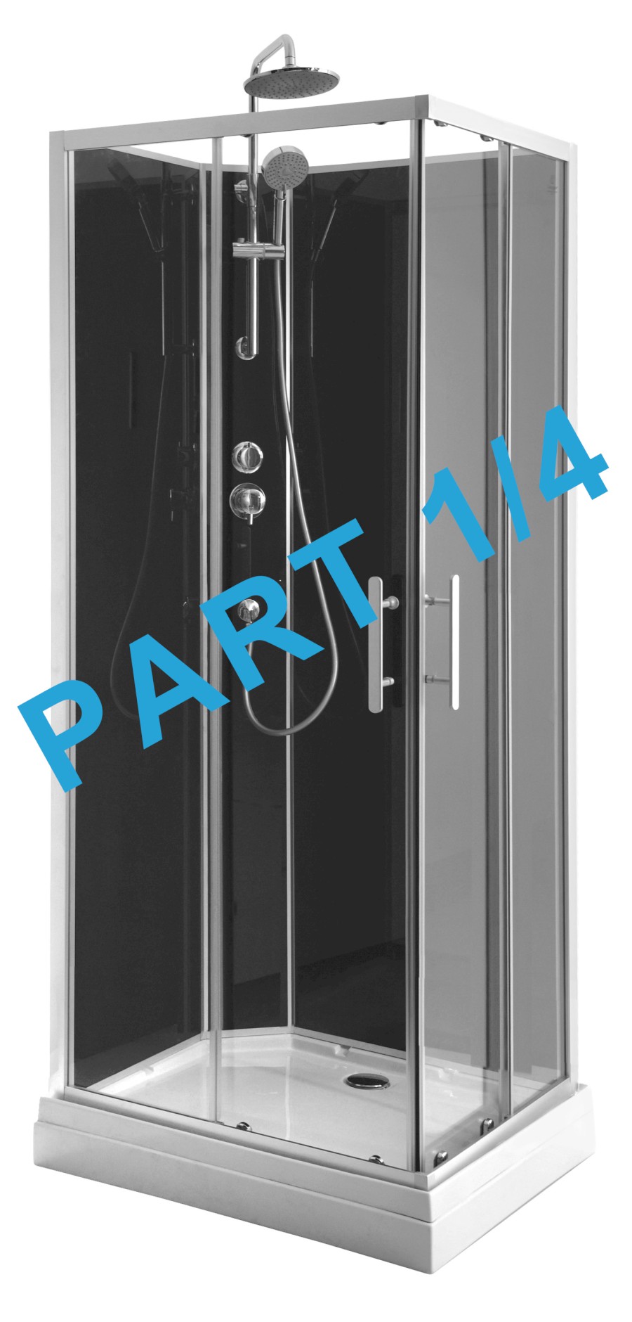 16-070-09-11-00 (61133) GRANVIK sprchový box 700x900x2180mm komponent 1/4 sprchová vanička, bílá 16-070-09-11-00