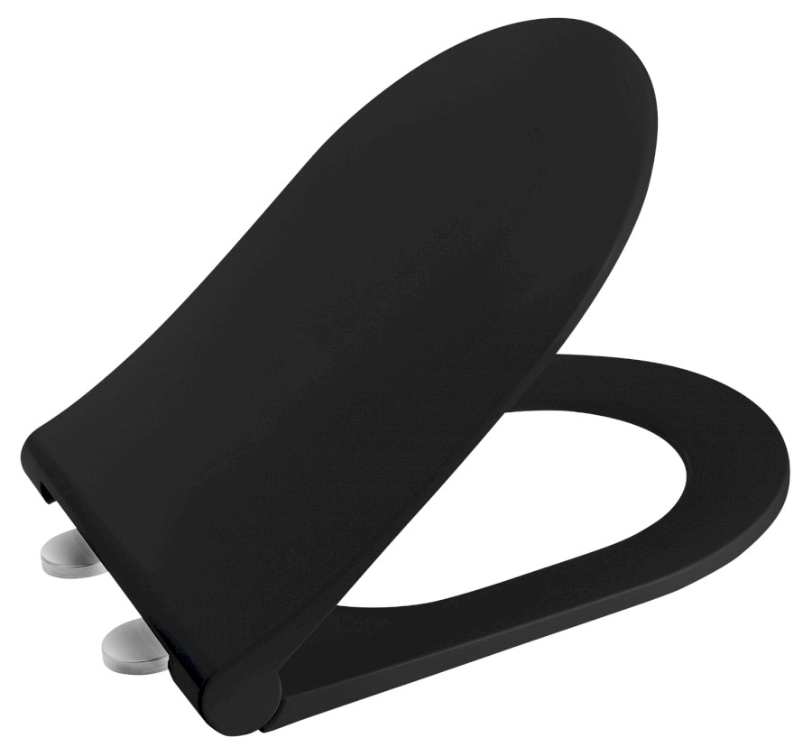 100787-110 (45632) WC sedátko, SLIM, Soft Close, černá mat 100787-110