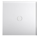 MIRAI sprchová vanička z litého mramoru, čtverec 80x80x1,8cm, bílá 73182