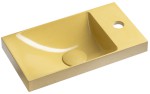 AGOS betonové umývátko 40x22cm, levé/pravé, žlutá pololesk AS40022