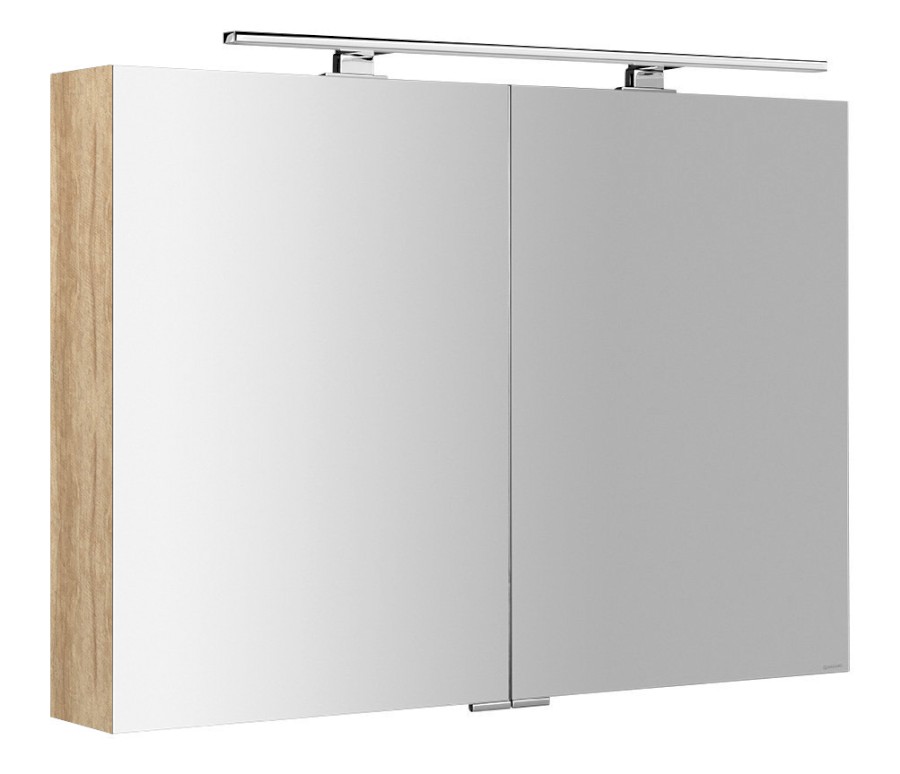 MC100-0022 (50638) MIRRÓ galerka s LED osvětlením, 100x70x16cm, dub alabama MC100-0022