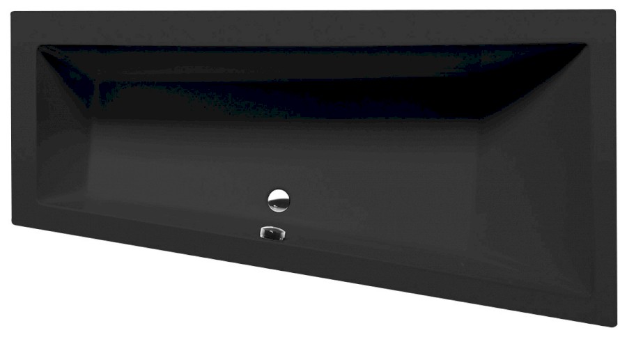 81541.21 (21765) ANDRA R asymetrická vana 160x90x45cm, černá mat 81541.21