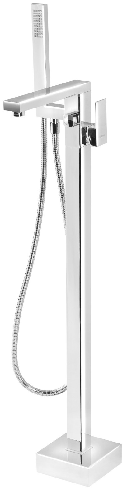 CUBEMIX vanová baterie s připojením do podlahy, chrom CM021