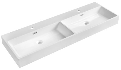 AQUATIC umyvadlo, litý mramor, 140x46cm, bílá AT140