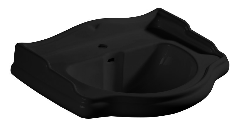 RETRO keramické umyvadlo 73x54cm, černá mat 104731