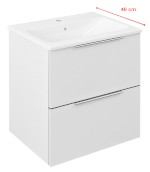 CIRASA umyvadlová skříňka 48x54x39cm, bílá lesk CR492-3030