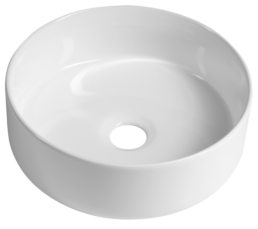 AR489 (56282) NIMIS keramické umývátko na desku Ø 30cm, bílá AR489