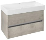 NIRONA umyvadlová skříňka 82x51,5x43 cm, dub Mocca NR085-1212