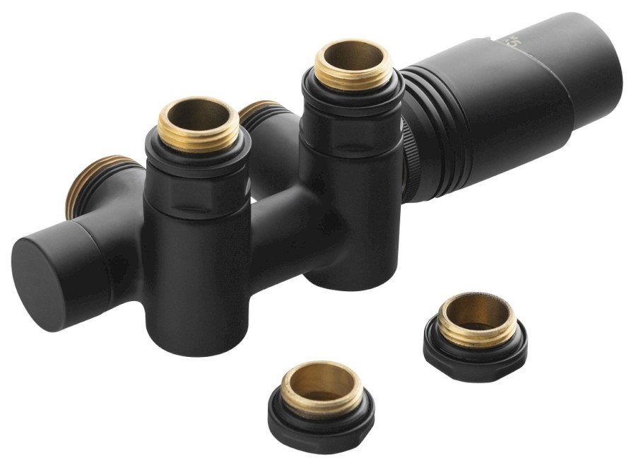 600.331.6 (52812) WICHER COMBI připojovací sada termostatická pro středové připojení 50mm, černá mat 600.331.6