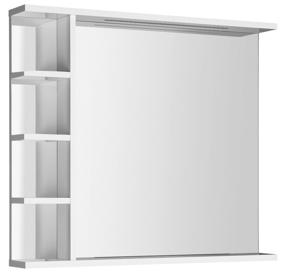 KORIN STRIP zrcadlo s LED osvětlením a policemi 80x70x12cm KO350S