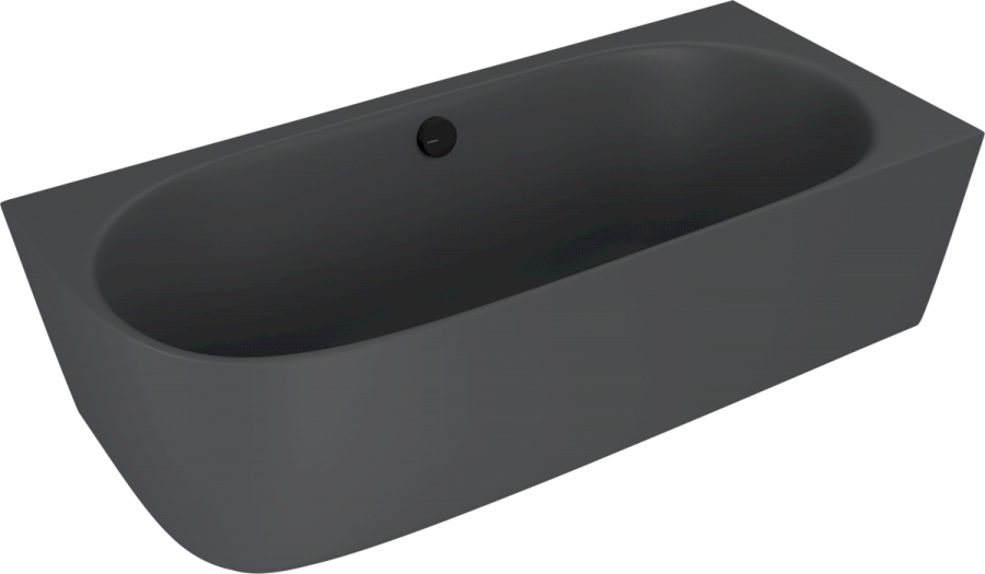 90191R.51 (57528) SUSSI R rohová stojící vana litý mramor 160x70x49,5cm, antracit mat 90191R.51