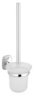 RUMBA WC štětka závěsná, mléčné sklo, chrom RB108