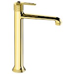 BEBÉ stojánková umyvadlová baterie vysoká, prodloužená hubice, zlato BB007/17