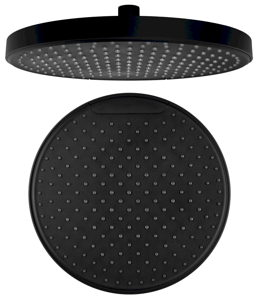 SK151B (53261) Hlavová sprcha, průměr 255mm, silikon trysky, ABS/černá mat SK151B