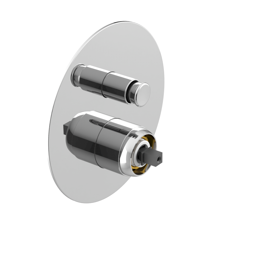 UT042-1 (57361) ULTRAMIX tělo podomítkové sprchové baterie, 2 výstupy, chrom UT042-1