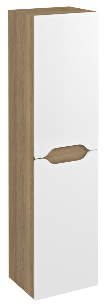 WAVE skříňka vysoká 35x140x30cm, levá/pravá, bílá/dub cuneo WA245-3025