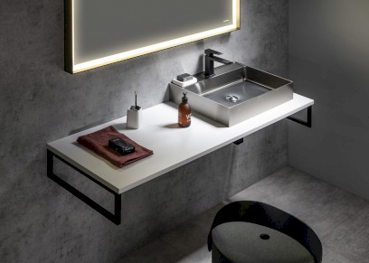 PLATO deska Rockstone 900x24x500mm, bílá mat PL090-0101