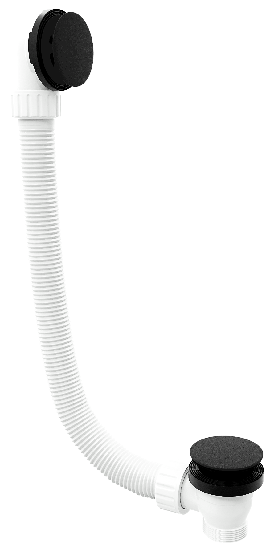 Vanová souprava, click-clack, délka 1200mm, zátka 72mm, černá mat 71858.21