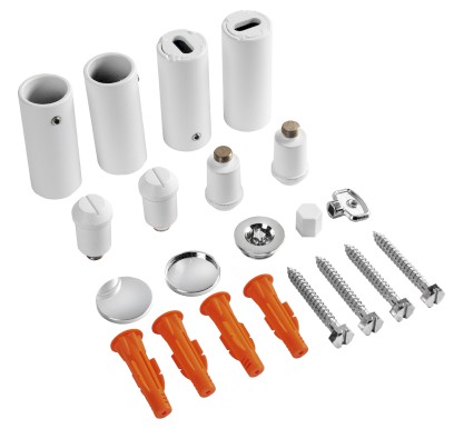 Montážní sada pro radiátor, bílá mat NDMIW