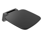 SAAP BLACK sklopné sedátko do sprchového koutu, 35x32,8cm, černá CW1220B