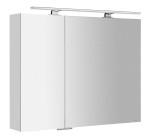 MIRRÓ galerka s LED osvětlením, 90x70x16cm, bílá MC090-0030